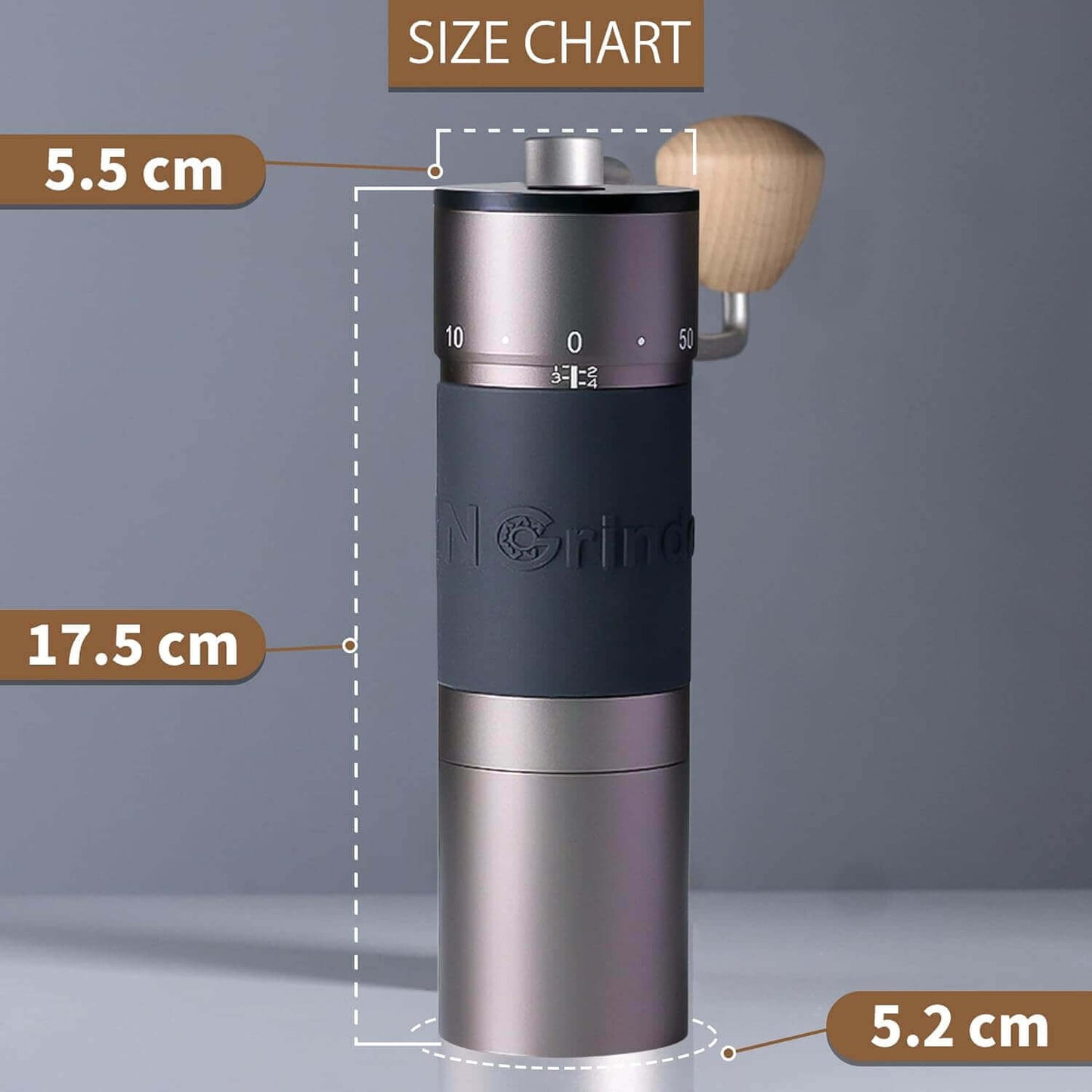 KINGrinder K4: Titanium Burr - Hand Grinder