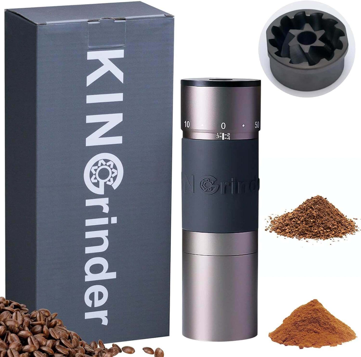 KINGrinder K4: Titanium Burr - Hand Grinder