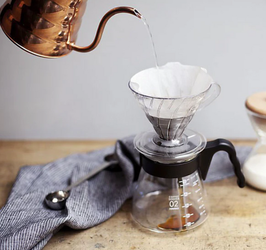 HARIO: V60 Plastic Coffee Dripper, Size 02, Clear