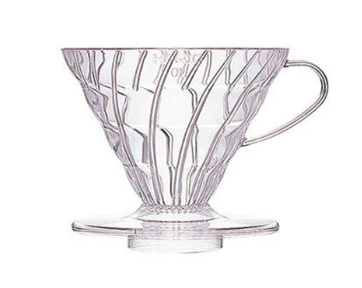 HARIO: V60 Plastic Coffee Dripper, Size 02, Clear