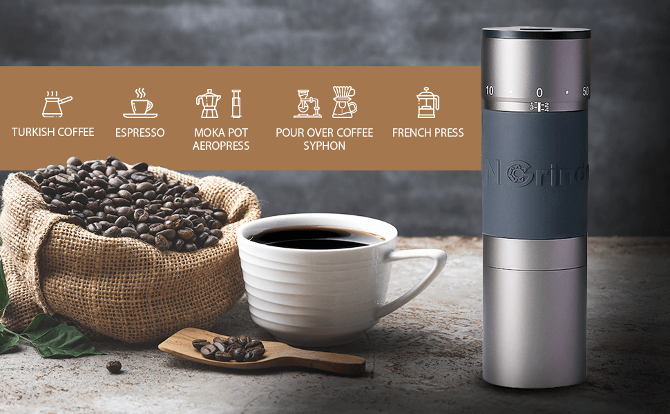 KINGrinder K4: Titanium Burr - Hand Grinder